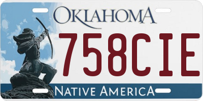 OK license plate 758CIE