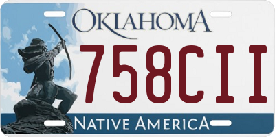 OK license plate 758CII