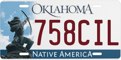 OK license plate 758CIL