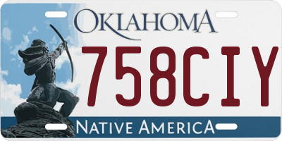OK license plate 758CIY
