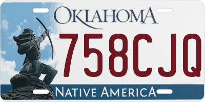 OK license plate 758CJQ