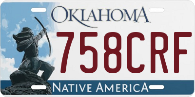 OK license plate 758CRF
