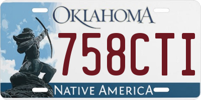 OK license plate 758CTI