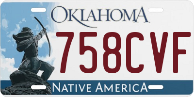 OK license plate 758CVF