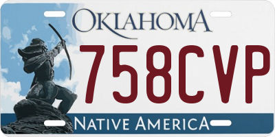 OK license plate 758CVP