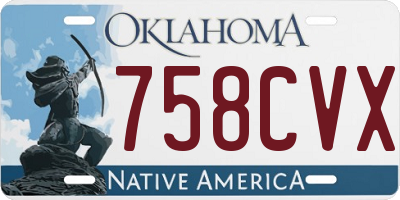 OK license plate 758CVX