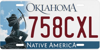 OK license plate 758CXL
