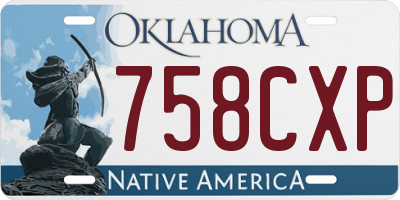 OK license plate 758CXP