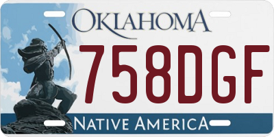 OK license plate 758DGF