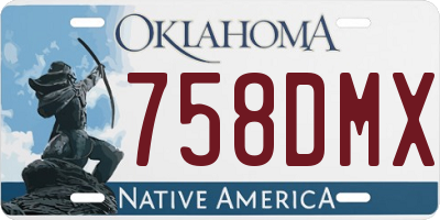 OK license plate 758DMX