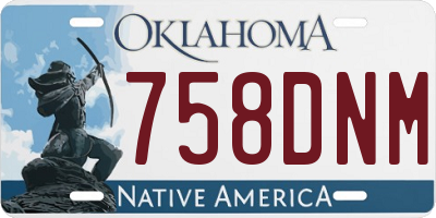 OK license plate 758DNM