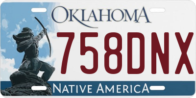 OK license plate 758DNX