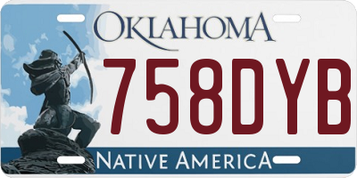 OK license plate 758DYB