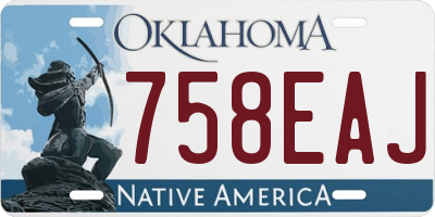 OK license plate 758EAJ