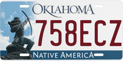 OK license plate 758ECZ