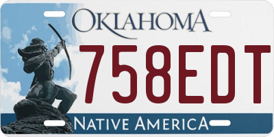OK license plate 758EDT