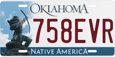 OK license plate 758EVR