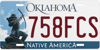 OK license plate 758FCS