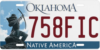 OK license plate 758FIC