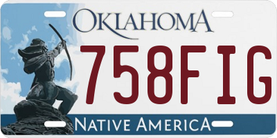 OK license plate 758FIG