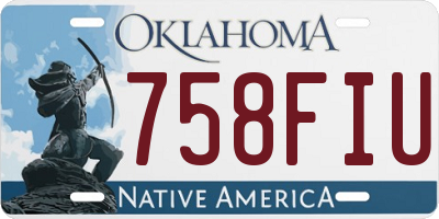 OK license plate 758FIU