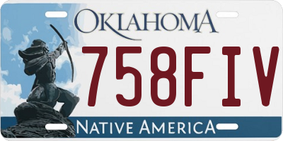OK license plate 758FIV