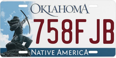 OK license plate 758FJB