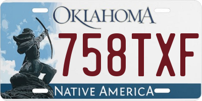 OK license plate 758TXF