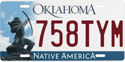 OK license plate 758TYM