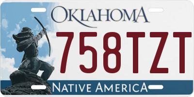 OK license plate 758TZT
