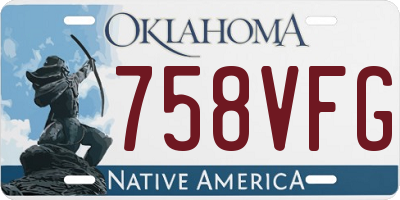 OK license plate 758VFG