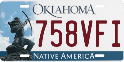 OK license plate 758VFI
