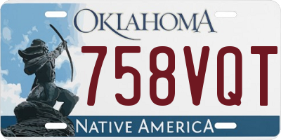 OK license plate 758VQT