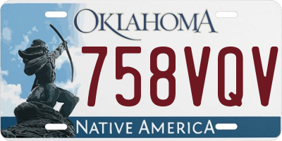 OK license plate 758VQV