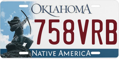 OK license plate 758VRB