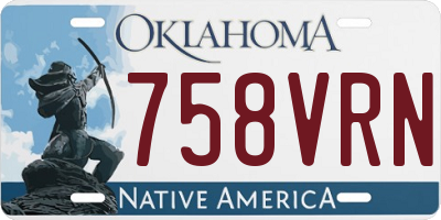 OK license plate 758VRN