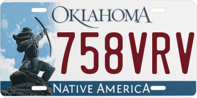 OK license plate 758VRV