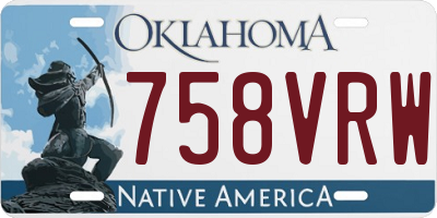 OK license plate 758VRW