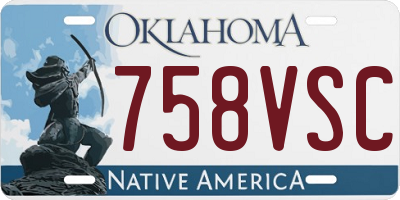 OK license plate 758VSC