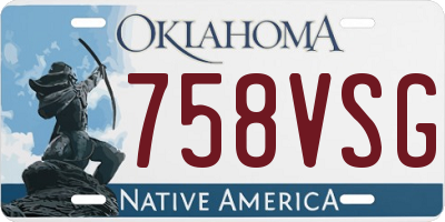 OK license plate 758VSG