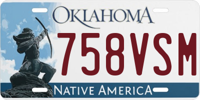 OK license plate 758VSM