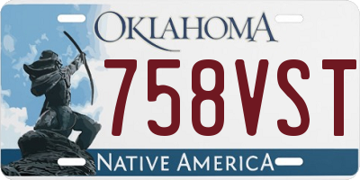 OK license plate 758VST