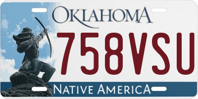 OK license plate 758VSU