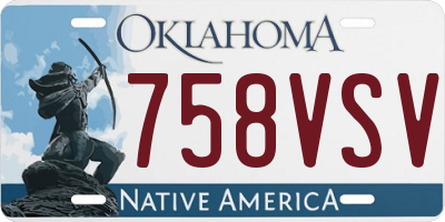 OK license plate 758VSV