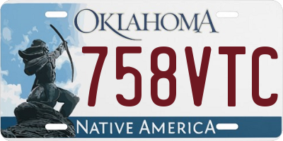 OK license plate 758VTC