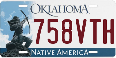 OK license plate 758VTH