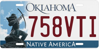 OK license plate 758VTI