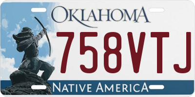 OK license plate 758VTJ