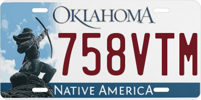OK license plate 758VTM