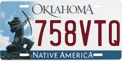 OK license plate 758VTQ